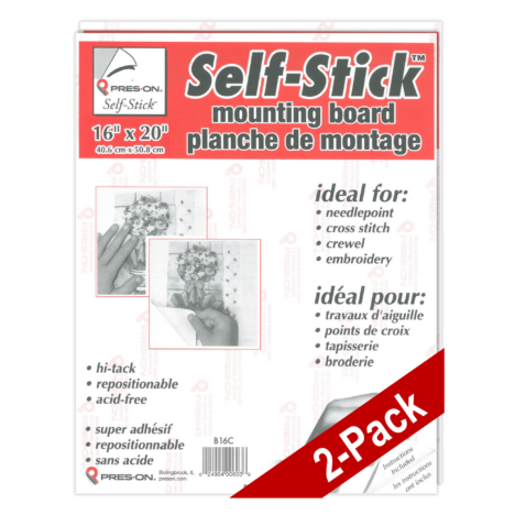 16x20 Self-Stick Mounting Board 2-Pack • Pres-On 2-Pack of Self-Stick Mounting Board 16x20