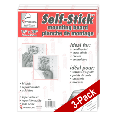 16x20 Self-Stick Mounting Board 3-Pack • Pres-On 3-pack of Self-Stick Mounting Board 16x20