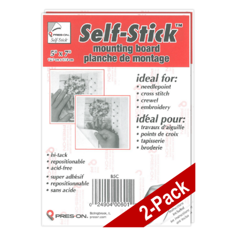 5x7 Self-Stick Mounting Board 2-Pack • Pres-On 2-Pack of Self-Stick Mounting Board 5x7