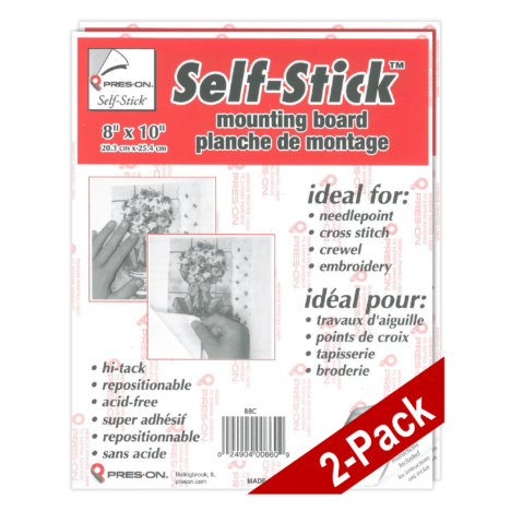 8x10 Self-Stick Mounting Board 2-Pack • Pres-On 2-Pack of Self-Stick Mounting Board 8x10