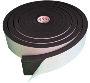 Double Sided Neoprene EPDM Blend P8200DC Medium Soft - Pres-On Medium Soft Density, Closed Cell, Double Sided, and Black Neoprene EPDM Blended Foam Tape