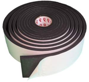 Neoprene EPDM Blend P8100 Medium Soft - Pres-On Medium Soft Density, Closed Cell, and Black Neoprene EPDM Blended Foam Tape