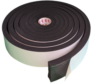 Medium soft, closed cell, and black Neoprene EPDM Blend Foam Tape