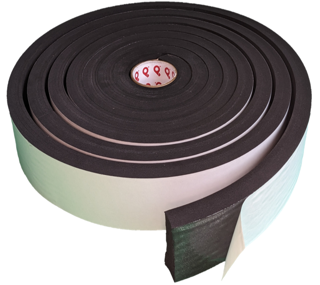 Neoprene EPDM Blend P8200 Medium Soft - Pres-On Medium soft, closed cell, and black Neoprene EPDM Blend Foam Tape