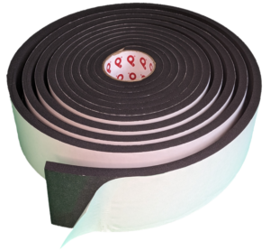 Neoprene EPDM Blend P8300 Medium Soft - Pres-On Soft Medium, Closed Cell and Black Neoprene EPDM Blend Foam Tape
