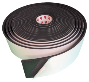 Firm Density, Clsoed Cell, Double Sided, and Black PVC Vinyl Foam Tape