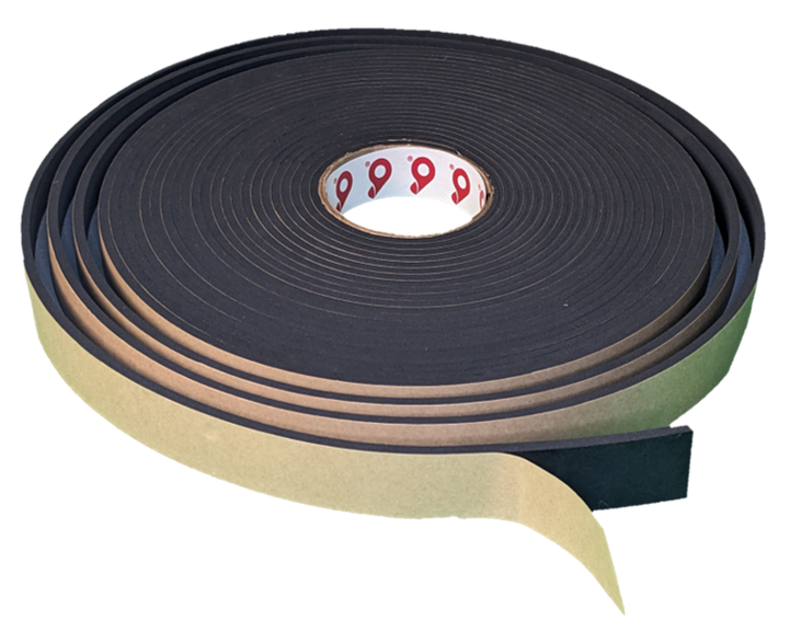 Soft Density, Closed Cell, and Black EPDM Foam Tape