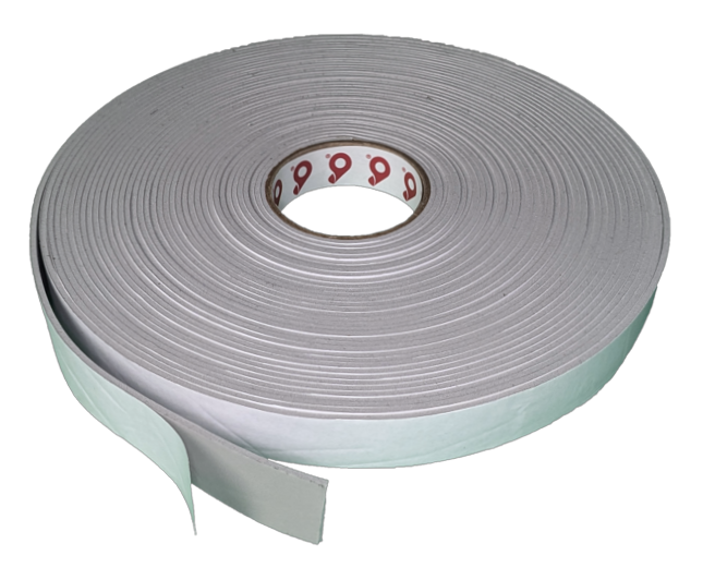Medium Density, closed cell, and gray PVC Vinyl Foam Tape