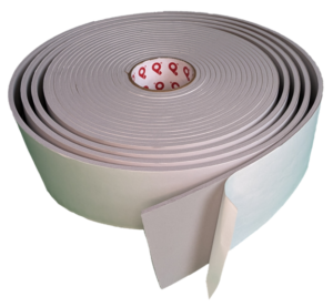 Firm Density, Closed Cell, and gray PVC Vinyl Foam Tape
