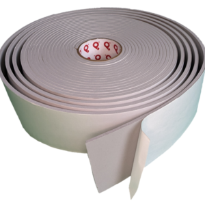 Firm Density, Closed Cell, and gray PVC Vinyl Foam Tape