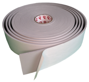 Soft Density, closed cell, and gray PVC Vinyl Foam Tape