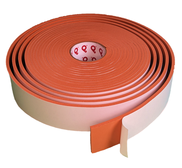 Soft density, open cell, and High Temperature Silicone Foam Tape