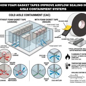 Foam tape data center containment diagram